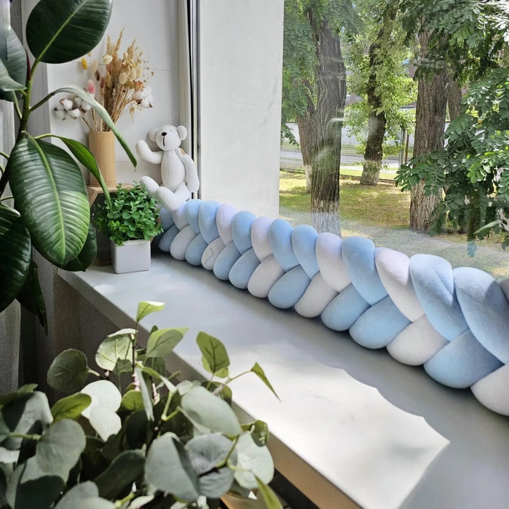 Braided pillow Draft Barrier. Door or window draft stopper. Noise Barrier nursery. Knot pillow bolster