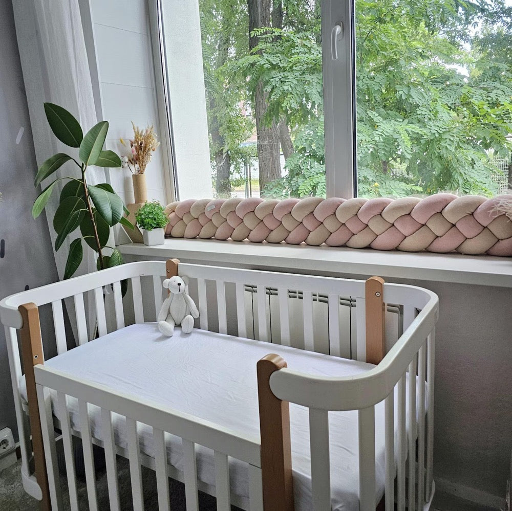 Braided pillow bolster draft stopper. Door or window draft barrier. Noise protector nursery. Knot pillow. Decorative