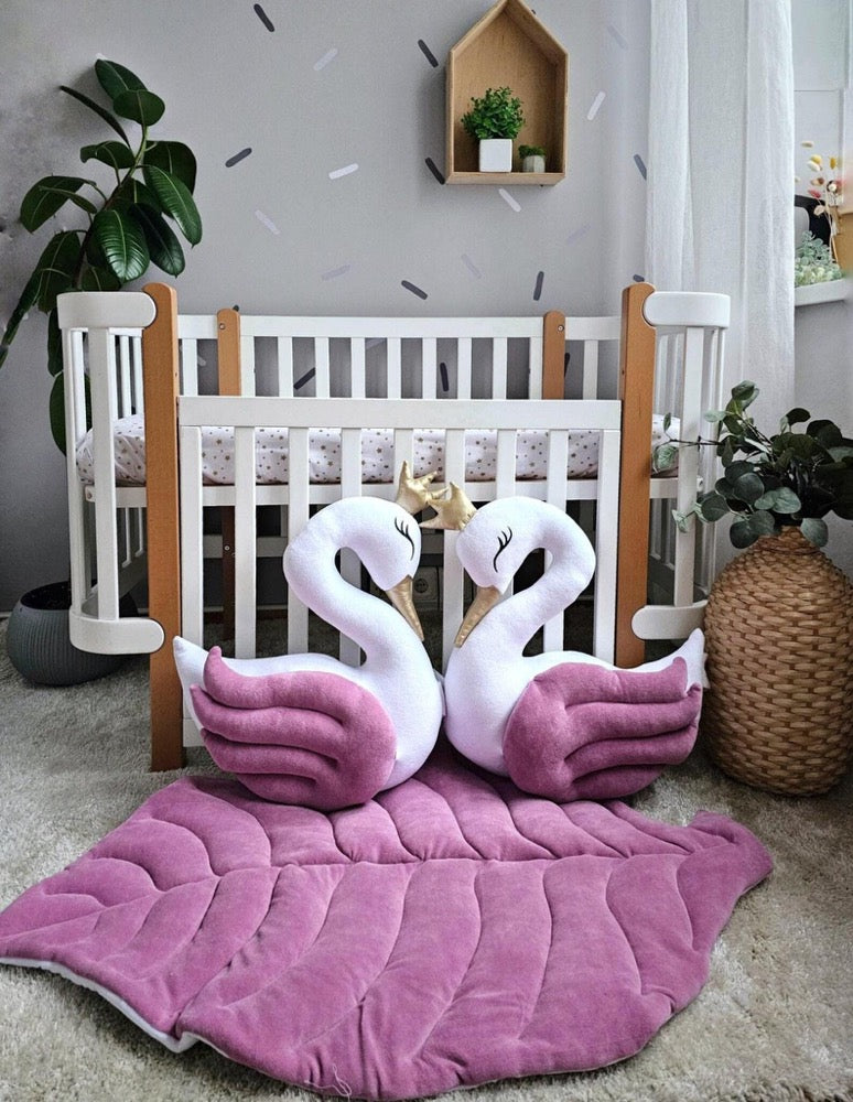 Princess Pillow swan. Decorative pillow. Baby shower gift. Light pink Baby Room Decor. Girl nursery decoration.