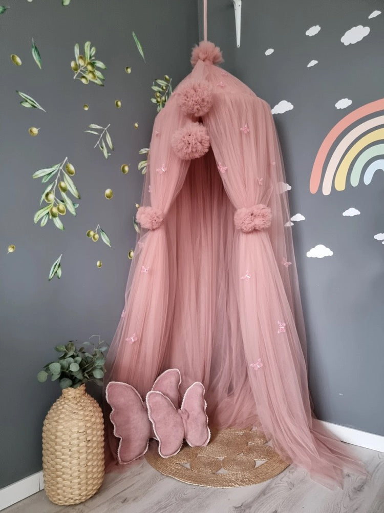 Butterfly pillow. Baby nursery decor. Beige Kids room decor. Baby shower gift. Pregnancy gift. Princess room pillow. Decorative playroom