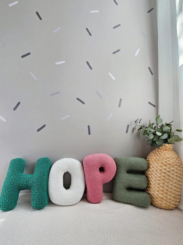 Boucle alphabet pillow letter, decorative pillow, blue personalized kids pillow, Initial cushion, boys nursery decor, Baby shower gift